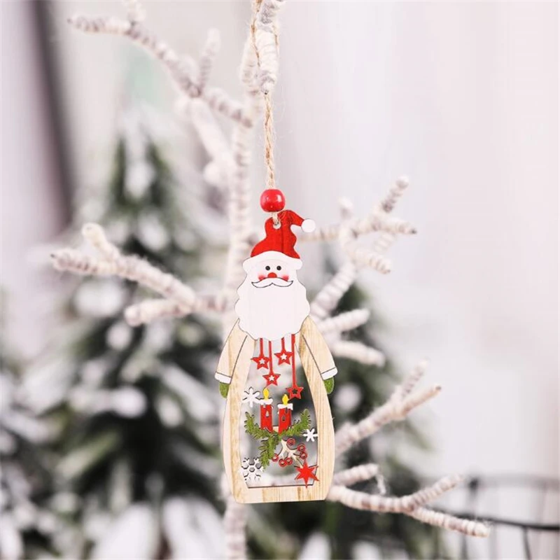 

Wooden Car/Deer/Tree Pendants Ornaments Kids Gift Christmas Party Decoration Christmas Wood Crafts Xmas Tree Ornament