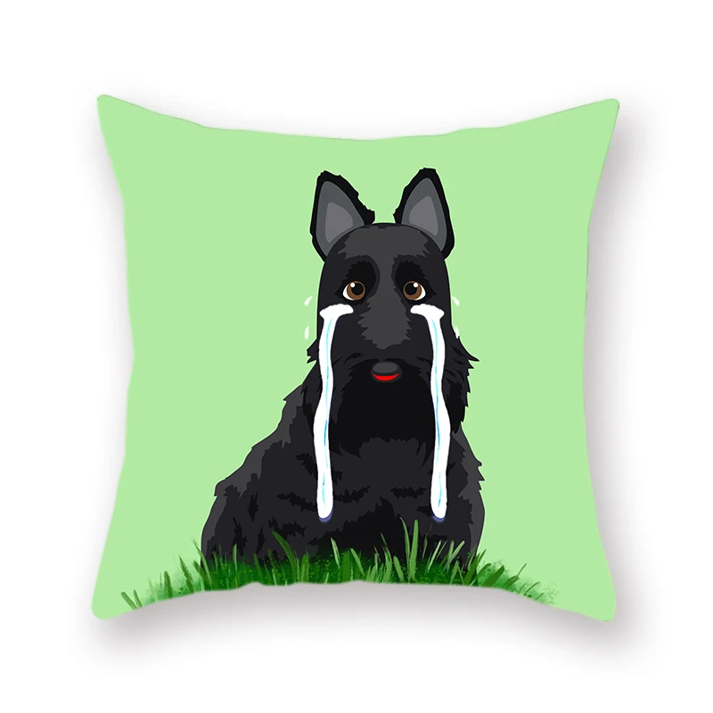 Декоративная Полиэстеровая наволочка с изображением животных собак и кошек