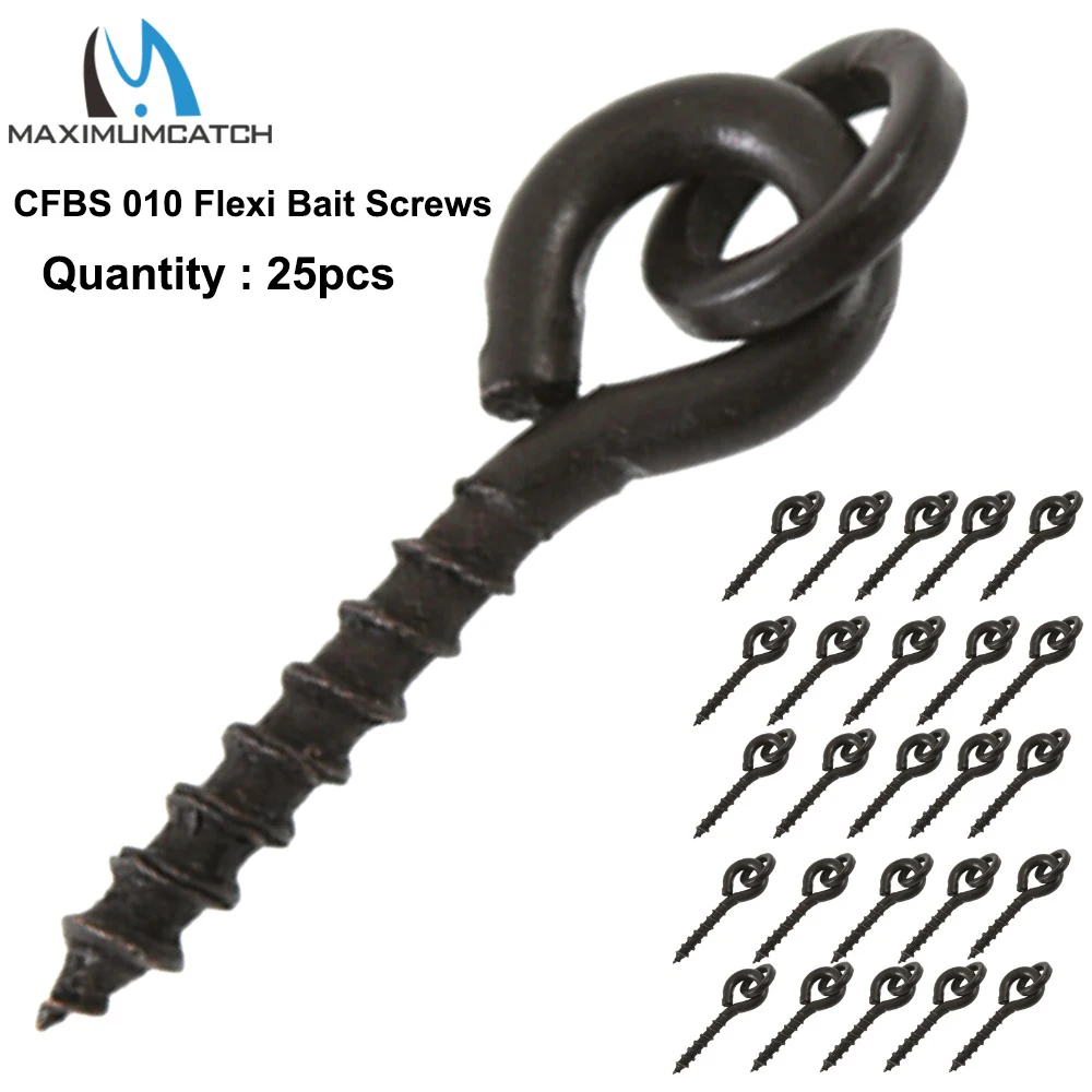 Flexi Bait screws Maximumcatch 25 шт./лот Flexi приманки с твердым кольцом приманки Карп Рыболовный инструмент Chod оборудование для прикорма аксессуары - Цвет: Flexi Bait screws