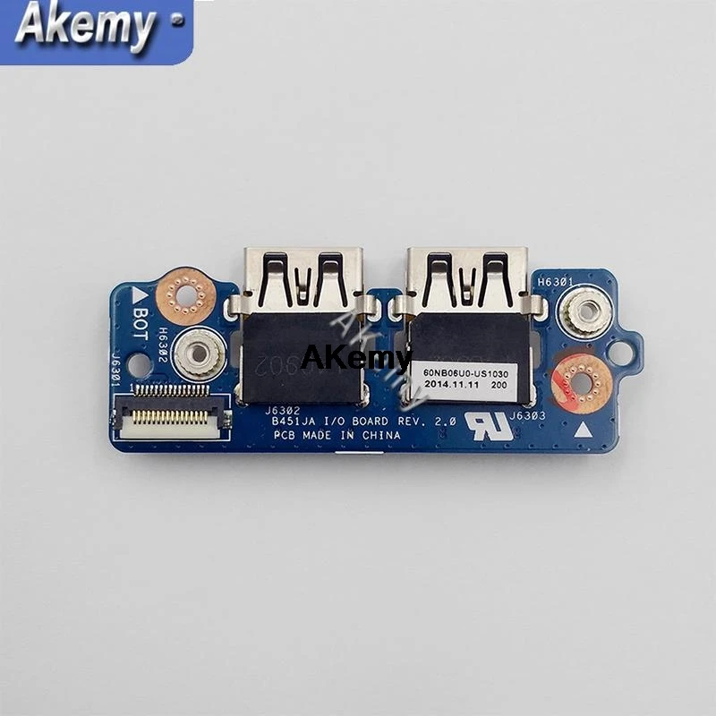

Новая плата для For Asus B451 B451J B451JA B451JAV IO Плата USB плата интерфейса