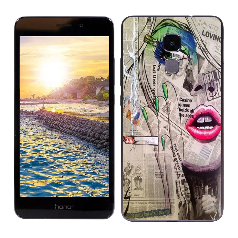 Чехлы для Huawei Honor 5C /Honor 7 Lite мягкий силиконовый чехол накладка с рисунком на тему