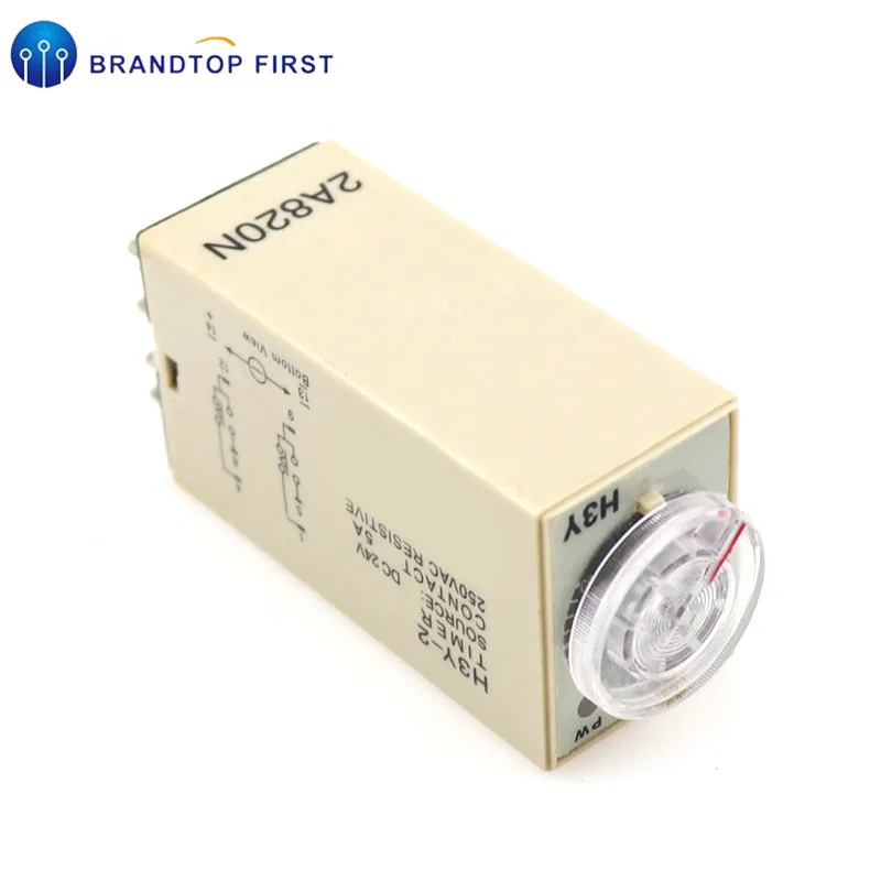 1 комплект реле времени H3Y 2 DC24V DC12V таймер задержки Реле 5A 10M 10S 60M с