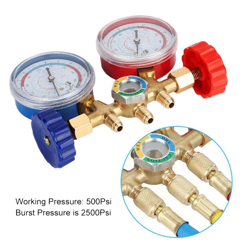 Автомобильный манометр для кондиционера R12 R22 R404A R134A|Датчик давления| |