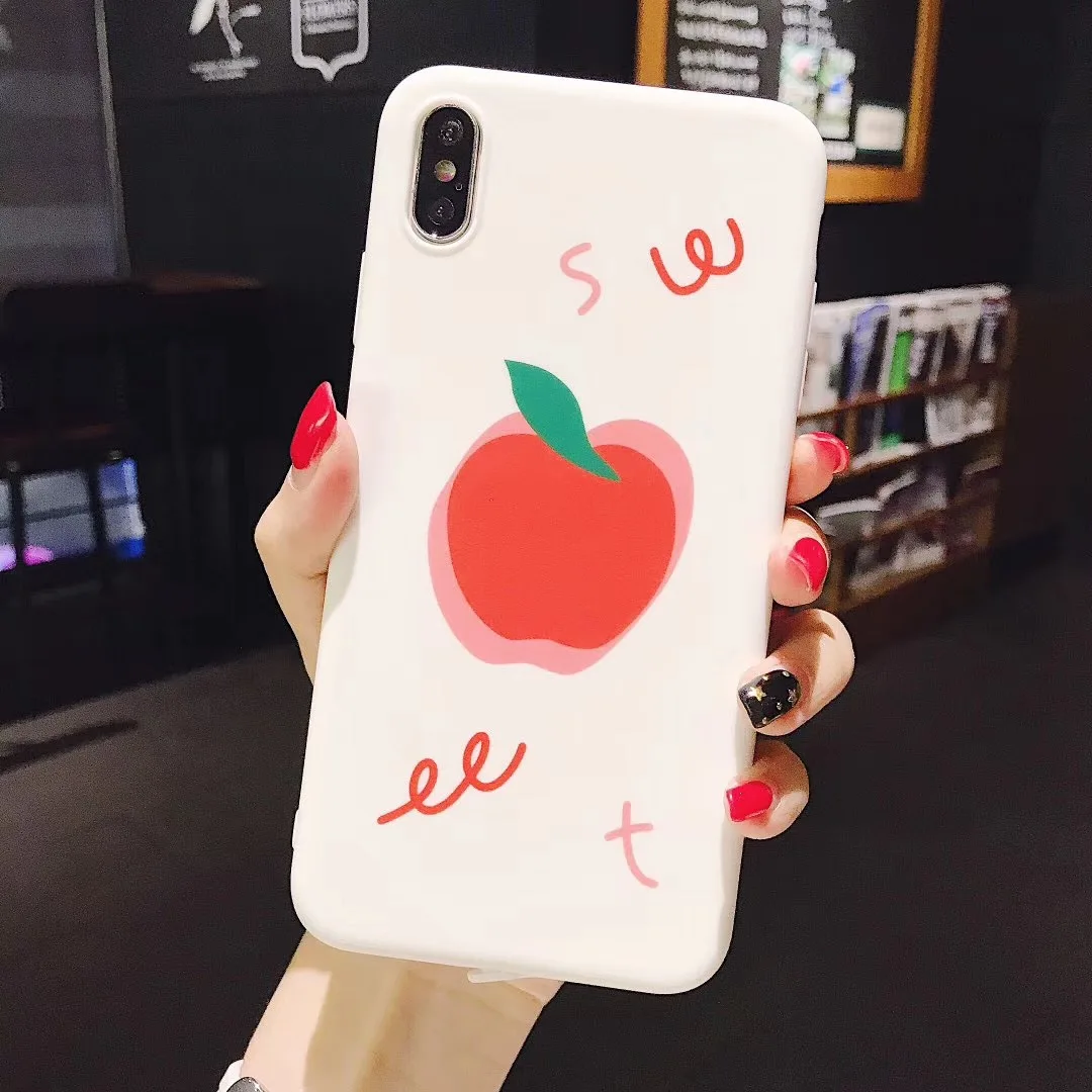 INS Корея Лето милый фруктовый Забавный чехол для телефона iPhone Xs MAX XR X 6 6s 7 8 plus