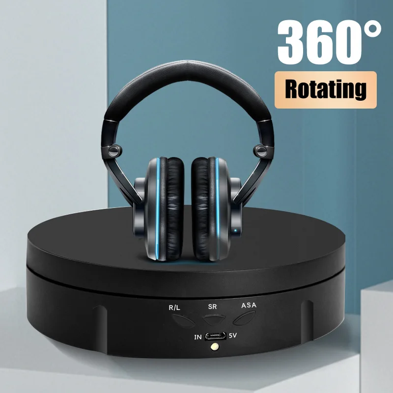 

3 Speeds USB Electric Rotating Display Stand Mirror 360 Degree Turntable Jewelry Holder For Photography Video Shooting Props