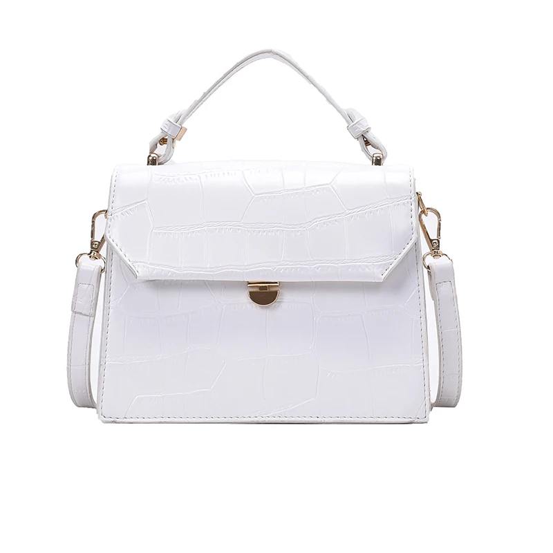 

Stone Pattern Small PU Leather Crossbody Bags with Short Handles for Women 2021 Summer Simple Shoulder Handbags Travel