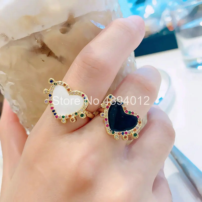 Женские Модные ювелирные изделия 1 шт. регулируемые кольца CZ установочные в форме