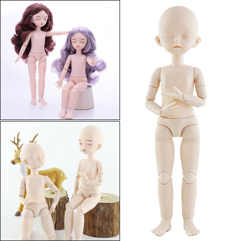 

White Skin 1/6 Jointed Ball Dolls BJD Doll Body With Head Dolls Accessory