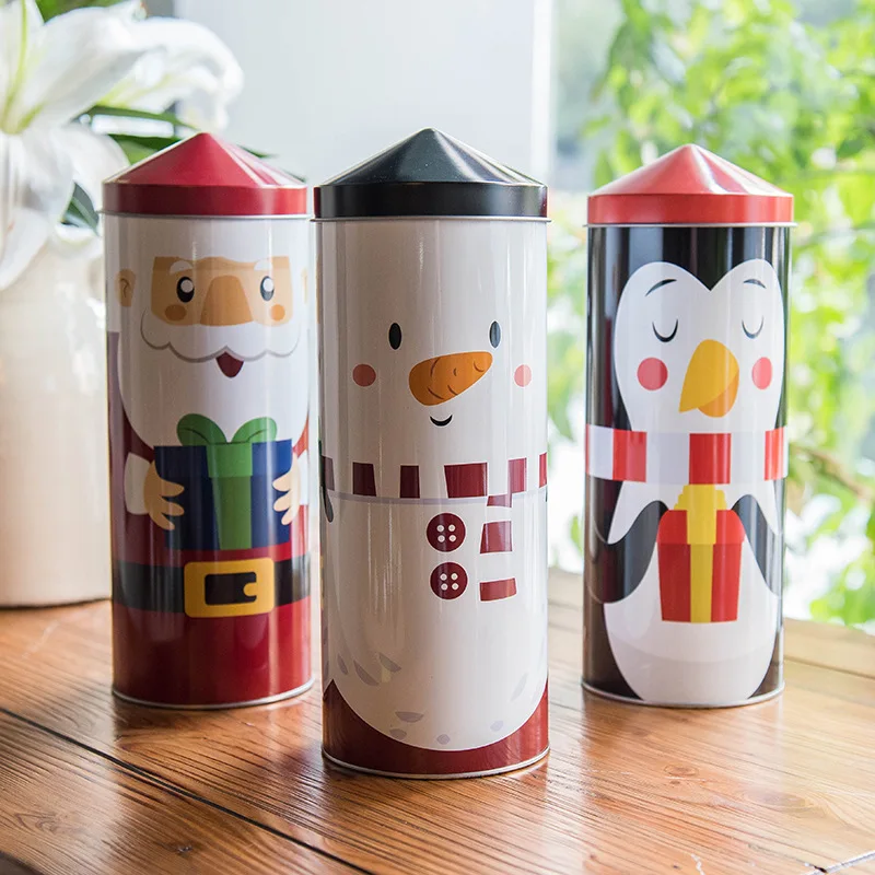 Рождественская жестяная коробка для конфет банки на рождественскую вечеринку