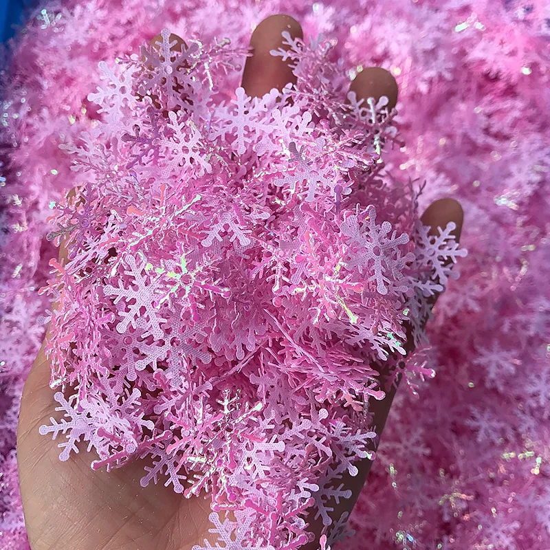 

300pcs Party DIY Snowflake Decoration Shiny Ornaments Christmas Holiday Curtains
