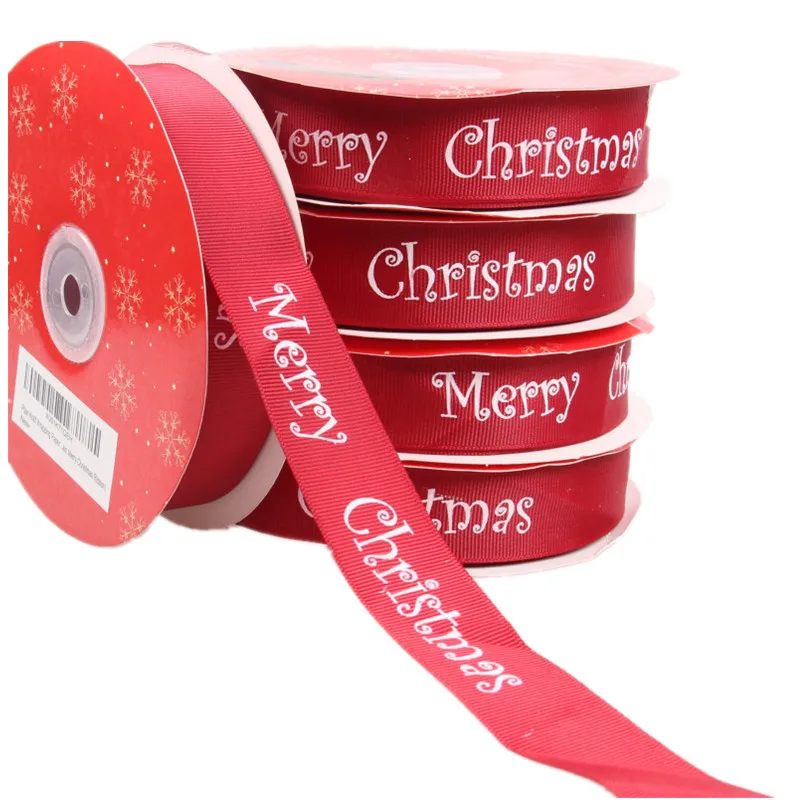 25/40 ярдов 2 5 см Рождественская елка снежинки Рождественский узор лента