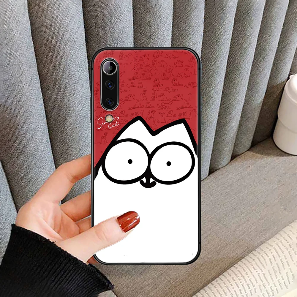 

Cartoon Cute Simons-Cat Phone Case cover For XIAOMI redmi note K 4 5 6 7 8 9 10 20 30 3 A X Pro ultra black shell soft hoesjes