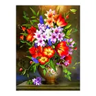 Яркие цветы ваза натюрморт Алмазная Картина масло Цветочный Круглый полный дрель Nouveaute DIY мозаика вышивка 5D Вышивка крестом