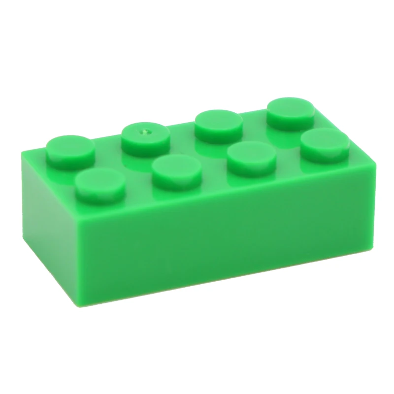 Moc креативный Кирпич 2x4 3001 основы, Обучающие Классические строительные блоки, объемные наборы, совместимые сборные частицы, игрушки для детей - Цвет: green