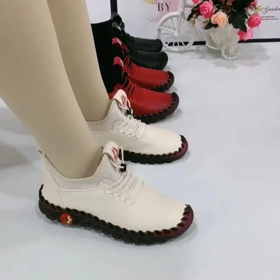 

Oxford sneakers leather moccasins female high quality flats casaul autumn high top sneakers women's moccasin