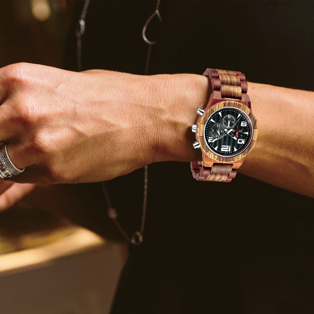 Часы наручные мужские кварцевые с хронографом классические ручной работы из