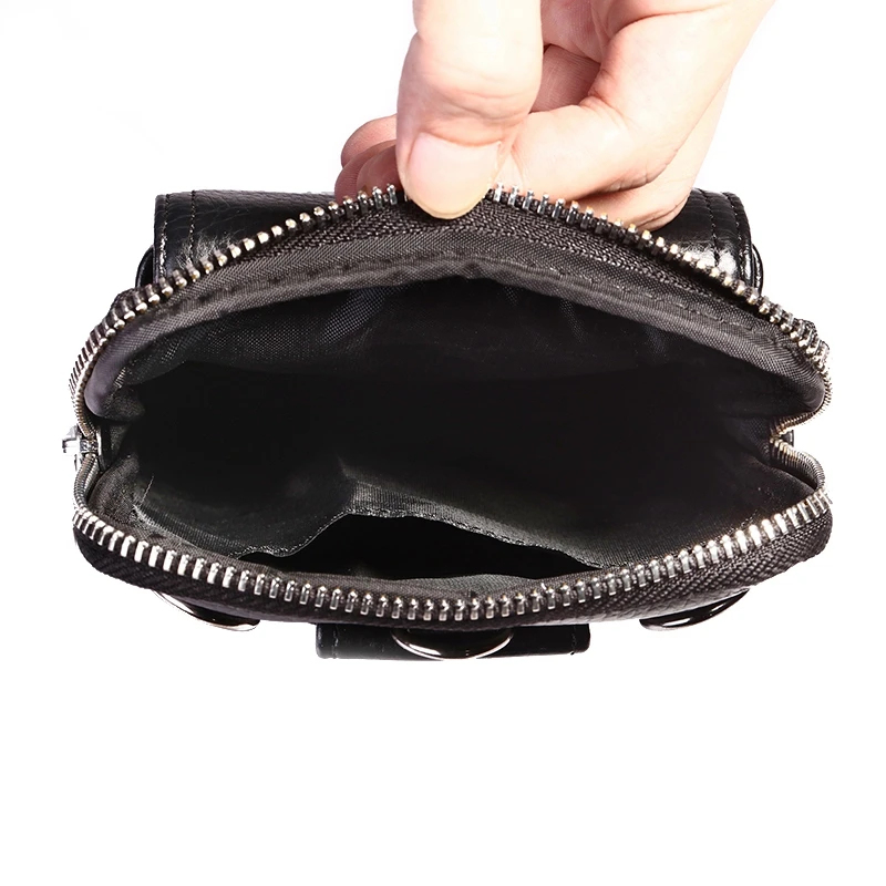 

YIANG Men's Leather Small Square Bag Multifunctional Messenger Bag Retro Business Office Mobile Phone Storage