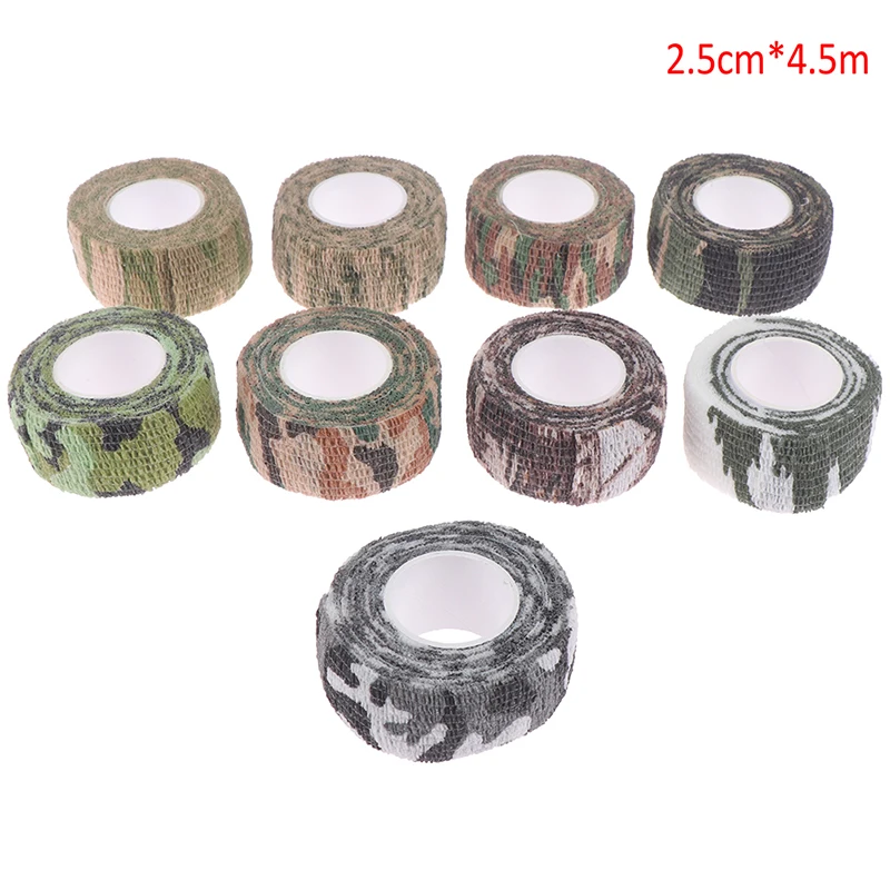 Cinta de envoltura el&aacute;stica de camuflaje para caza, Protector deportivo autoadhesivo Elastoplast, vendaje atl&eacute;tico para el tobillo, para dedo y rodilla, 4,5 m-3
