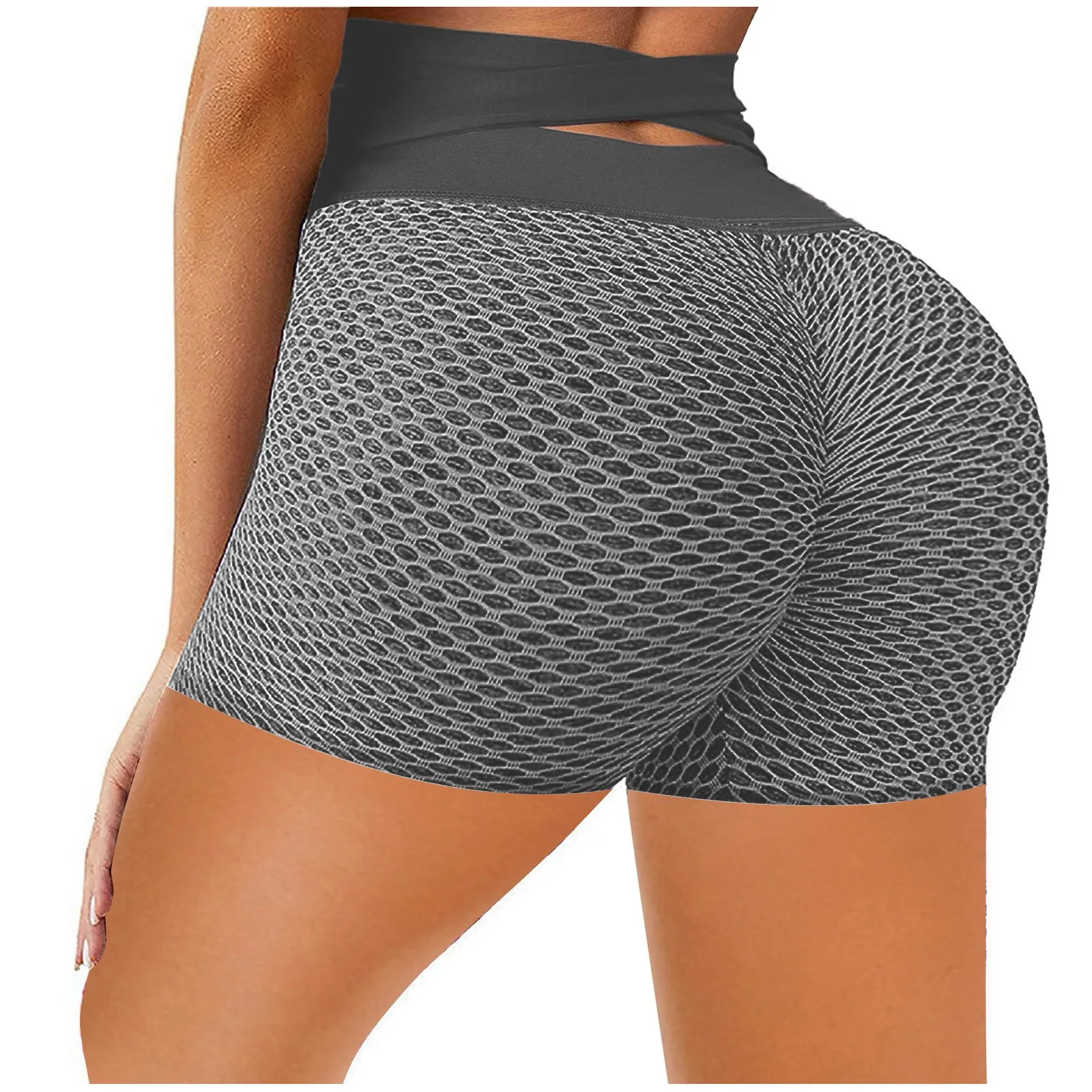 

4# Seamless Leggings Women's High Waist Casual Tight-fitting Skinny Buttocks Fitness Sports Push Up Leggings Short Push Up Pant