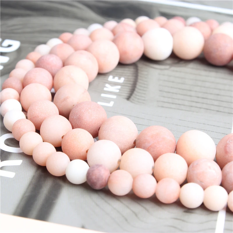 Linxiang натуральные ювелирные изделия розовые бриллианты бусины россыпью 4/6/8/10 мм