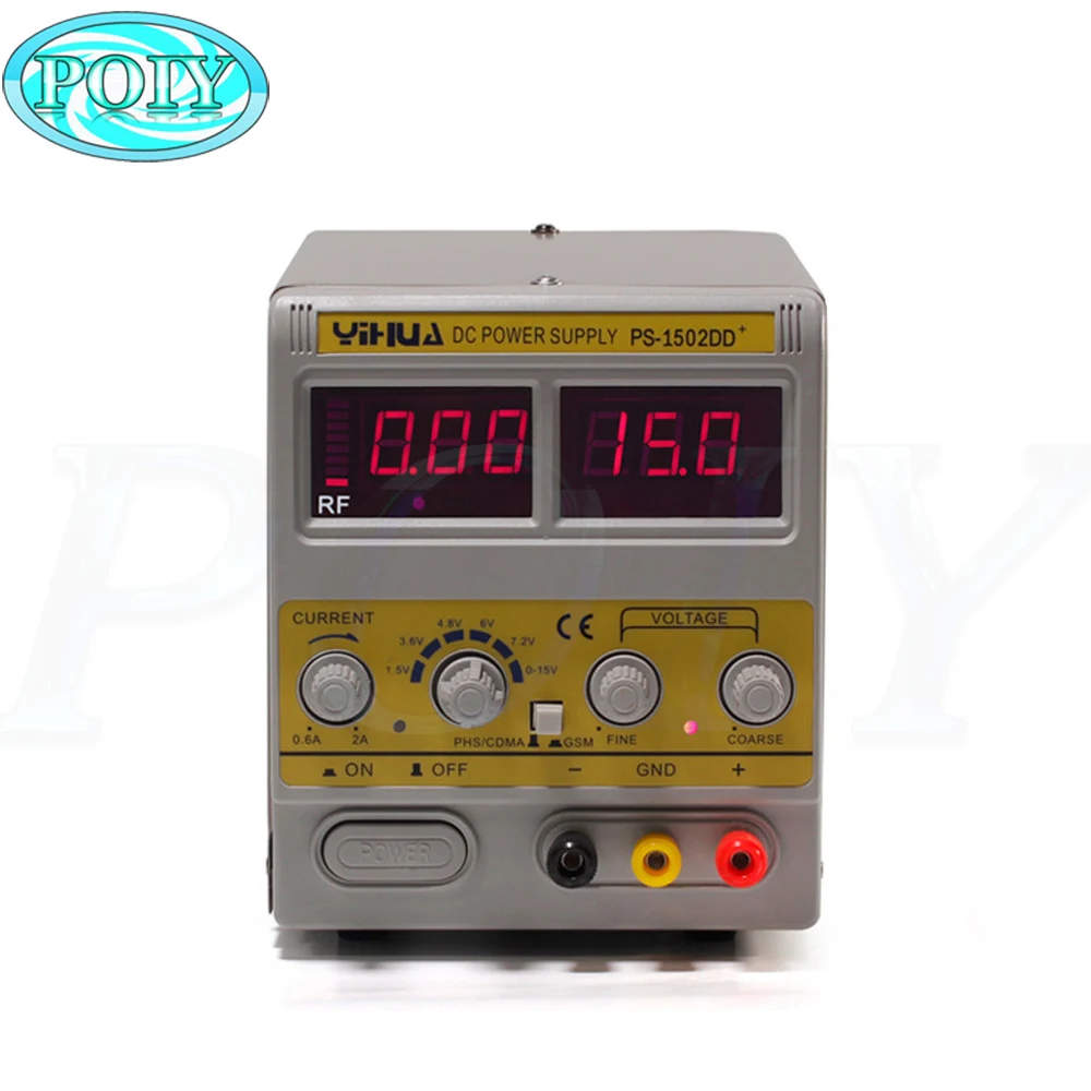 Новейший YIHUA 1502DD+ для мобильного телефона 15V 2A Регулируемый источник питания постоянного тока с светодиодный дисплеем