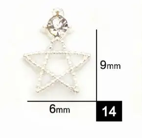 1249-14 5 шт./лот, японские полые заклепки, стразы, металлическая рамка, сделай сам, украшения для ногтей, украшения для маникюра, 3D сплав, украшения для ногтей - Цвет: 1249-14