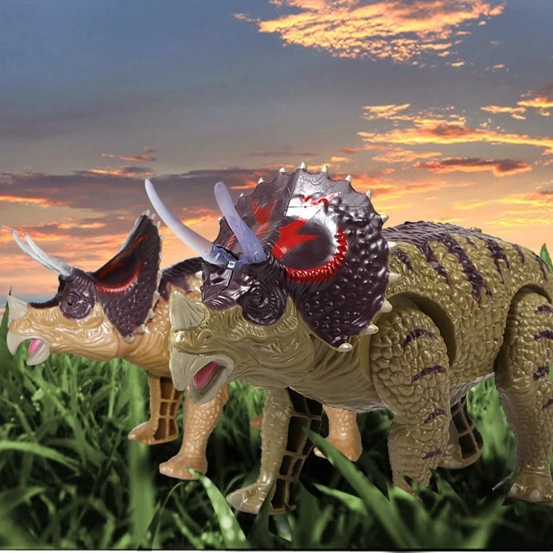 

Simulation Dinosaur Toy With Walking flash Light Smart Dinosaur Robot Can Music Driving Play Realistic shape Dinosaur Animal Toy