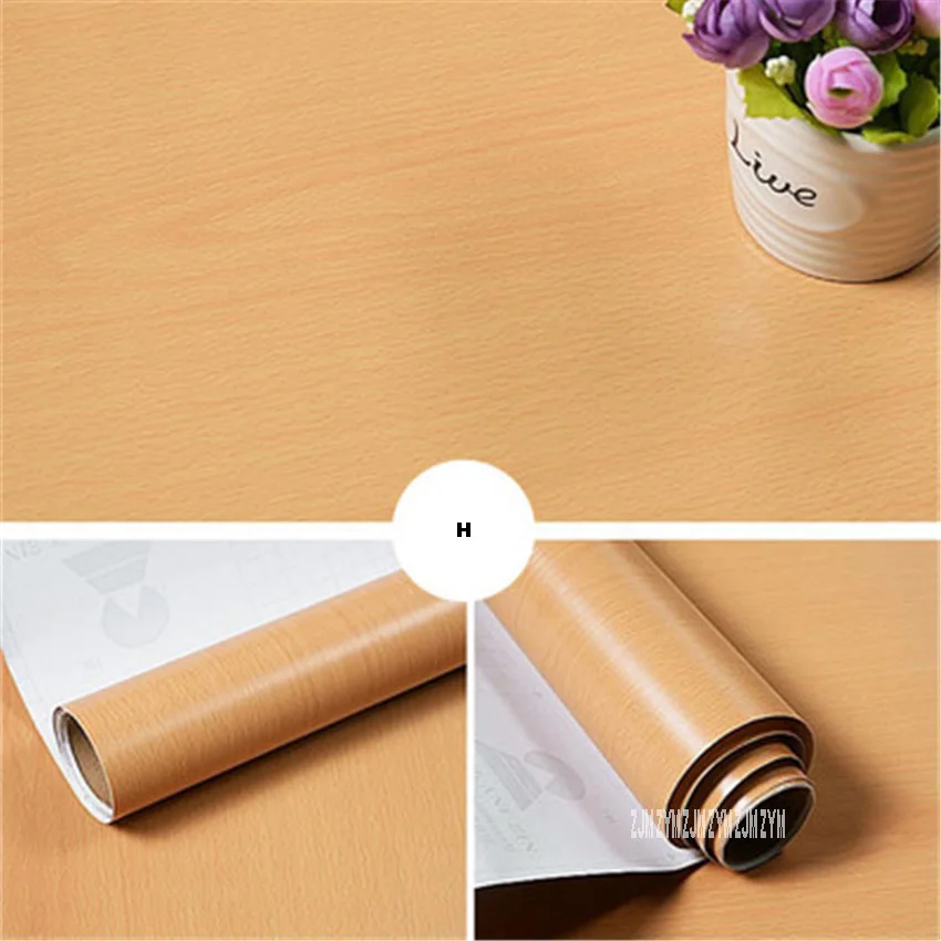 60 см * 6 м деревянная зернистая бумага ПВХ водонепроницаемые обои шкаф двери