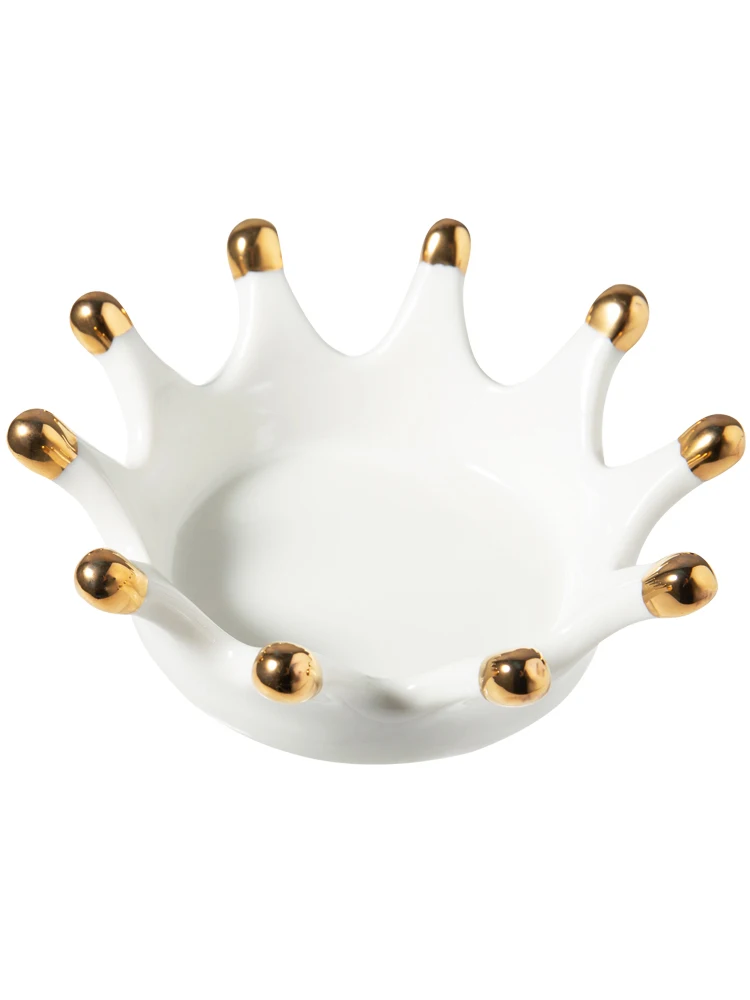 Подсвечник керамическая Корона Ins Air ожерелье кольцо для хранения настольная