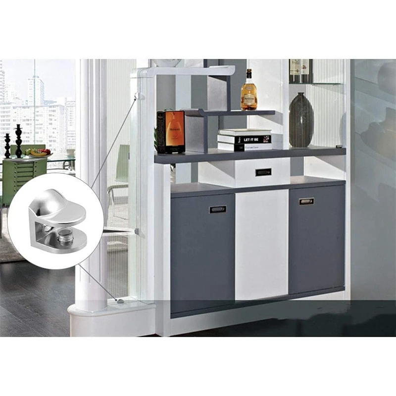 4 шт. Стекло полка Поддержка настенный регулируемые кронштейны фасон рыбий рот