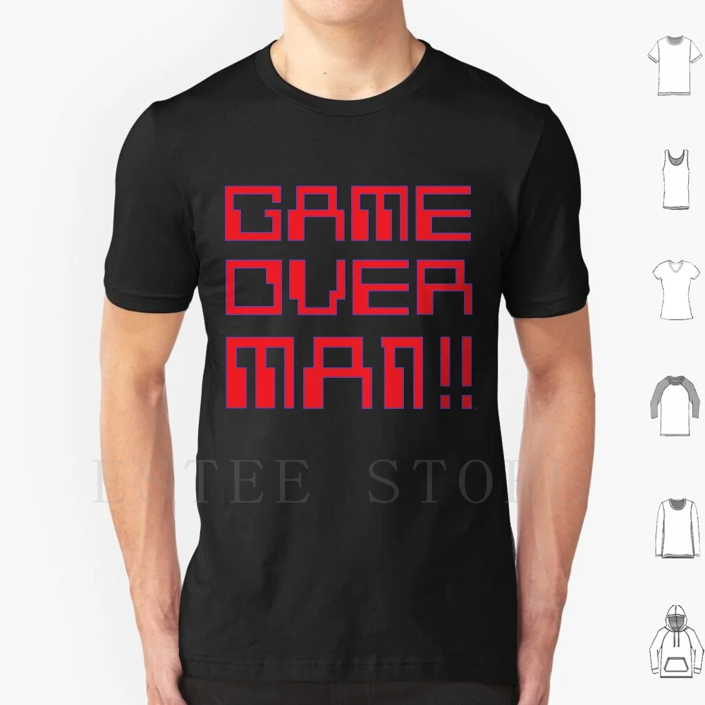 Фото Игра окончена, человек! Мужская хлопковая футболка 6XL Game Over Man 2 Movies Film 80s с изображением Рипли, Сигурни, Вьювер, Билла Пакстона, Space Game Over №1