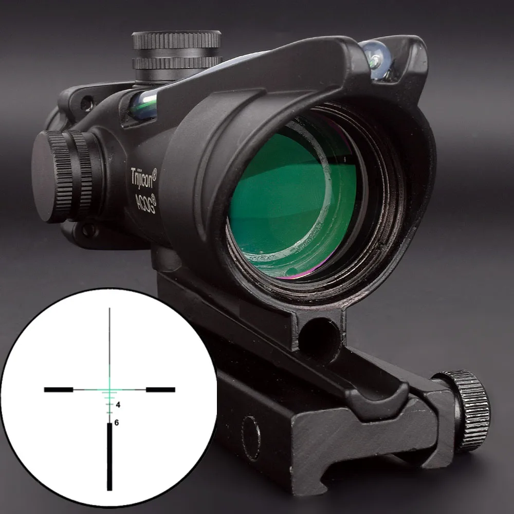 ACOG 4X32 оптические прицелы красный зеленый с подсветкой гравированная Сетка Красный точечный прицел тактический Trijicon охотничьи прицелы