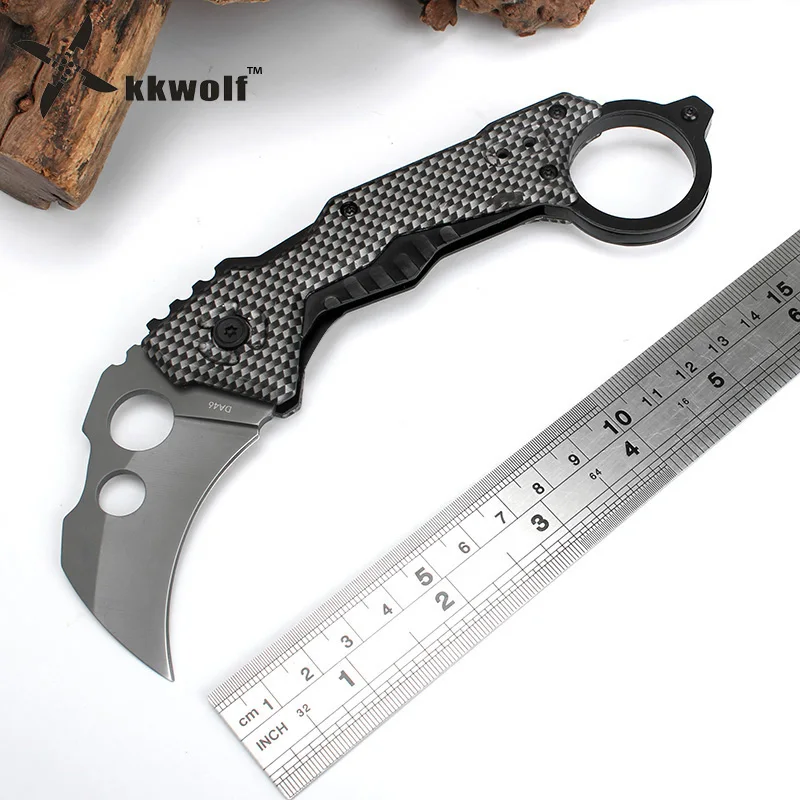 KKWOLF DA46 складной карманный керамбит 440C охотничий нож для кемпинга на природе