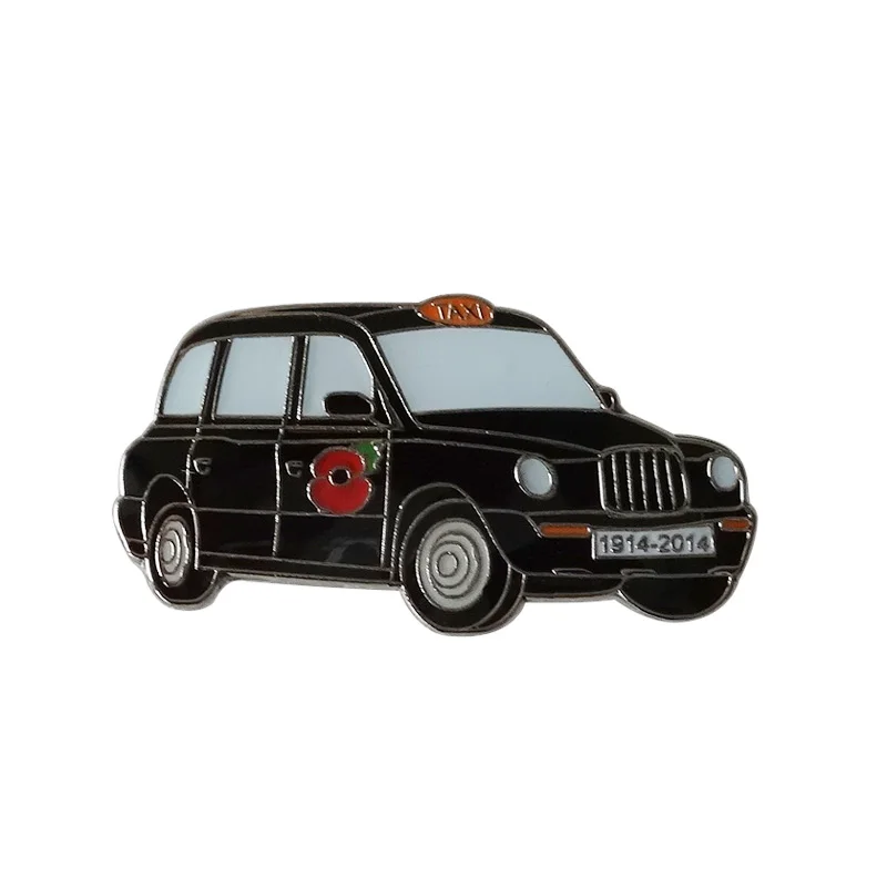 Poppy car Крутой велосипед электромобиль автобус брошь планетарный космический корабль авиационный значок мультфильм горячий шар лацкан булавка(2 шт./партия - Цвет: Poppy car