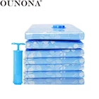 Пакет для вакуумного хранения OUNONA, утолщенный сжатый мешок для экономии места, с ручным насосом для одеял, одежды, покрывал, 11 шт.