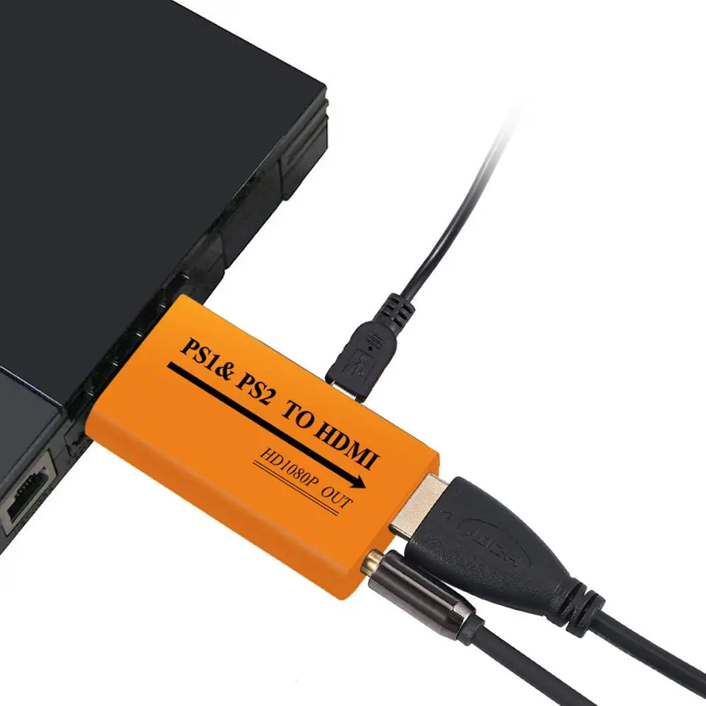 ESYNiC для PS1 PS2 в HDMI конвертер адаптер с 3 5 мм аудио разъем наушников фута кабель HDTV