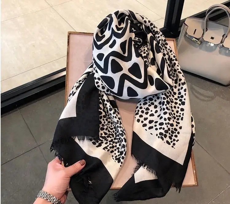 Новинка 2020 модные шарфы с леопардовым принтом шали женский длинный модный шарф