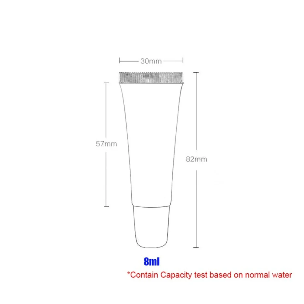 100 шт. тюбики для блеска губ мягкая пластиковая бутылка путешествий Прозрачный