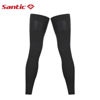 santic cycling leg warmers anti uv protective leg warmer black spring summer ciclismo asian size s 2xl s35190901h