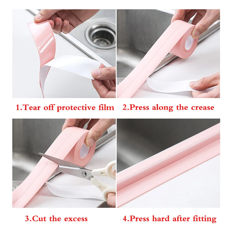Уплотнительная лента для ванной кухни душа раковины ванны клейкая самоклеящаяся