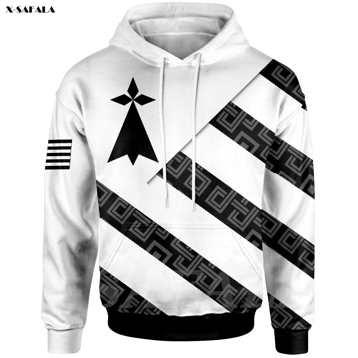 Толстовка мужская с 3D принтом пуловер на молнии свитшот Джерси спортивные