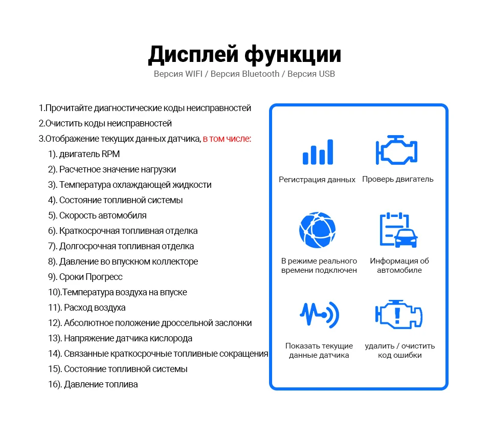 Vgate icar2 Bluetooth/Wifi OBD2 диагностический инструмент ELM327 Bluetooth OBD 2 сканер Мини ELM327 WiFi для Android/IOS/PC считыватель кодов