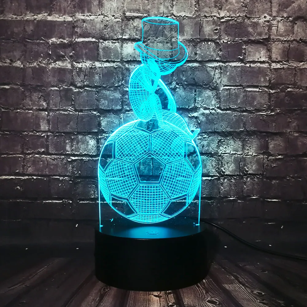 2020 креативный спортивный стиль 3D USB Светодиодная лампа взять шляпу дети сидеть