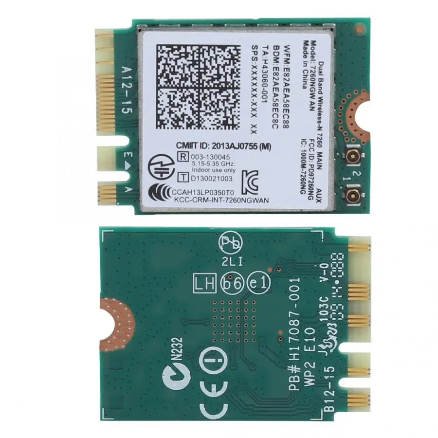 Wifi карта для Intel 7260NGW беспроводная wifi 2 4G/5G Bluetooth 4 0 сетевая порта|Сетевые карты| |