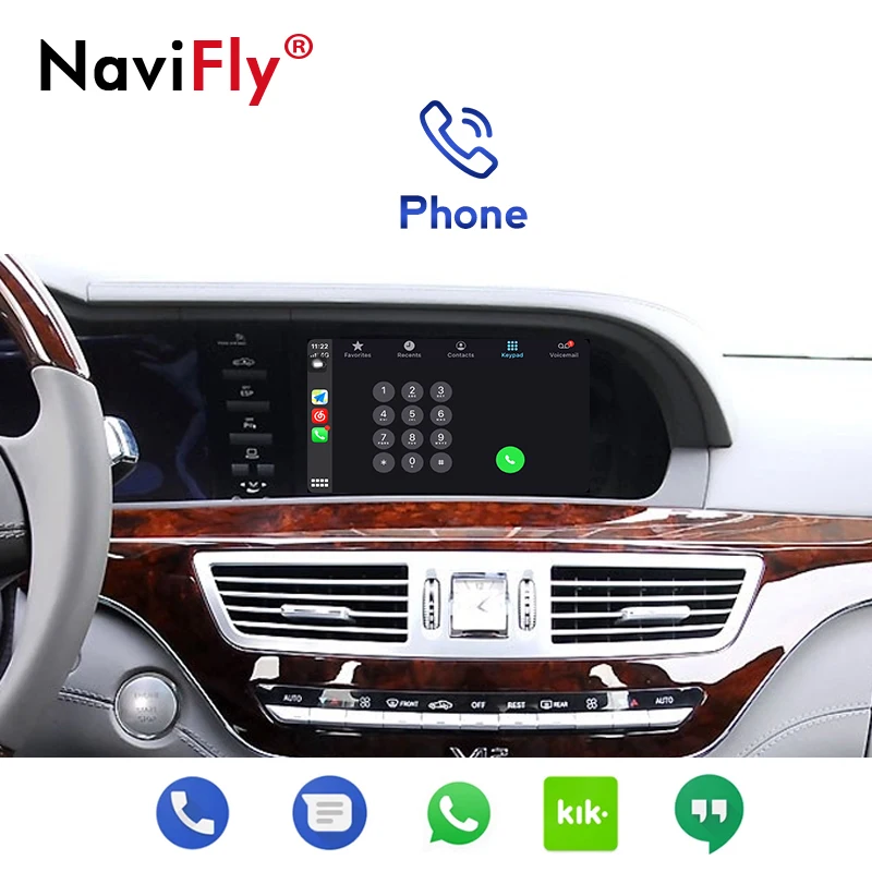 Android Box беспроводной Carplay для Mercedes Benz S-Class W221 Поддержка авто карта телефон Mirror Link