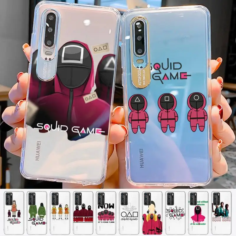 

YNDFCNB Squid Game TV 456 Phone Case For Huawei P 20 30 40 pro lite Psmart2019 Honor 8 10 20 Y5 6 2019 Nova3E