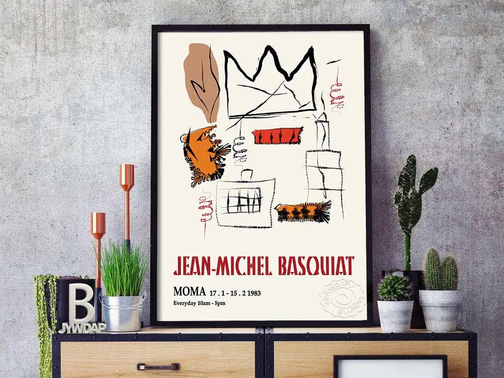 

Jean Michel Basquiat Abstract Painting Fine Art Canvas Print Gallery Wall Pictures Street Art Poster Living Room Bedroom Decor