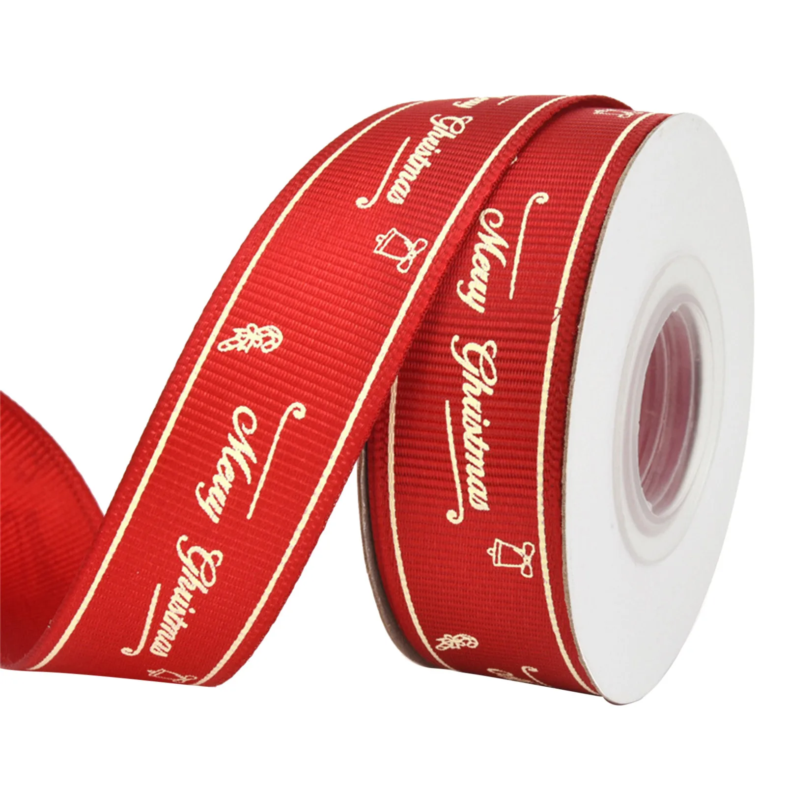 2 см 10 ярдов Рождественская лента для упаковки подарков снежинка мерцание ленты