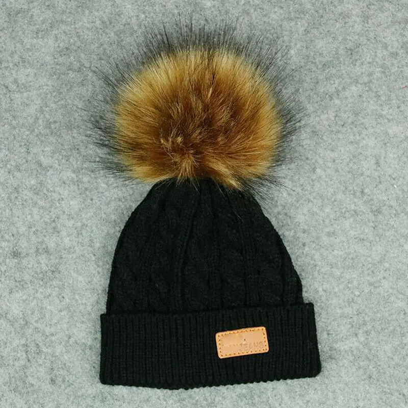 Детские теплые шапки 2017 новые высококачественные зимняя вязаная шапка шерстяная