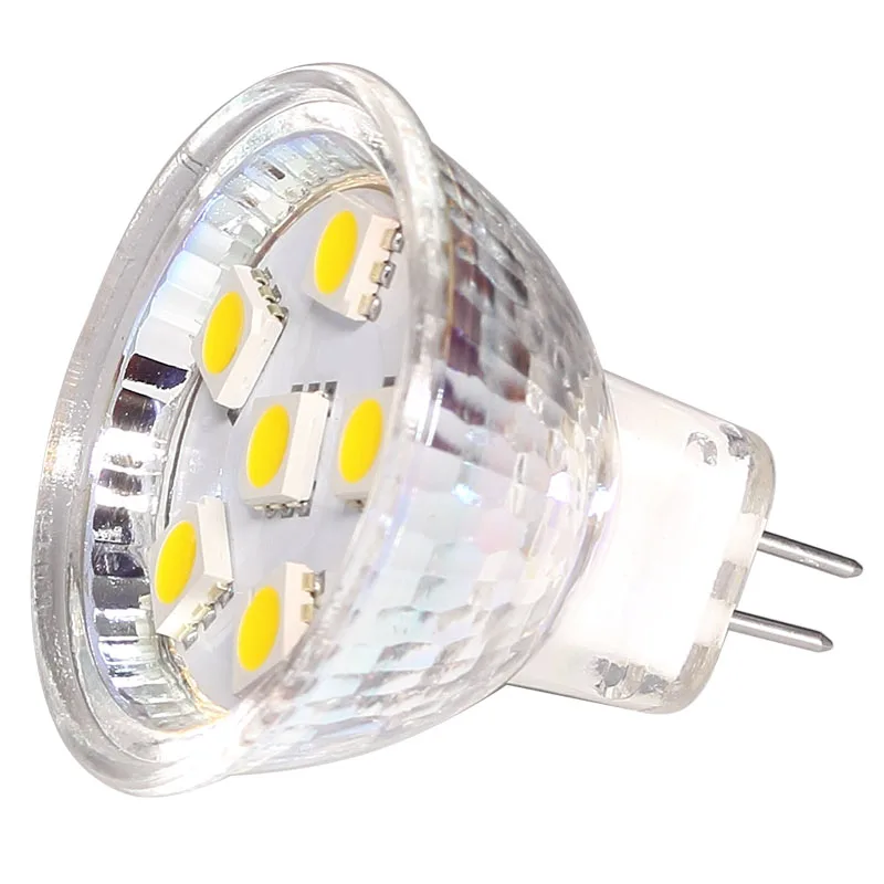 Бесплатная доставка! Приглушаемая 6 Светодиодная лампа SMD MR11 12VDC/12VAC/24VAC/24VDC белый